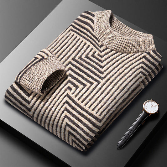 Norell Pattern Sweater – Men’s Elegant Graphic Knit