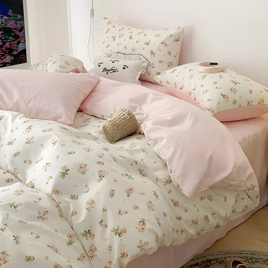 Lunara Bedding Set – Luxury Floral Cotton Blend Ensemble